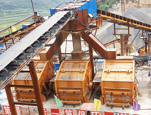 甘肃日产1000吨石料生产线设备使用现场