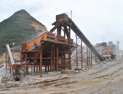 湖北日产3000吨的石料生产线设备现场