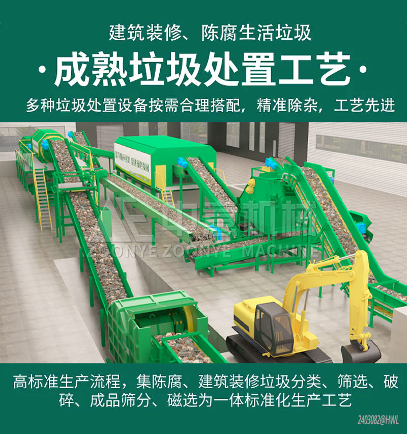 建筑装修垃圾处理工艺流程